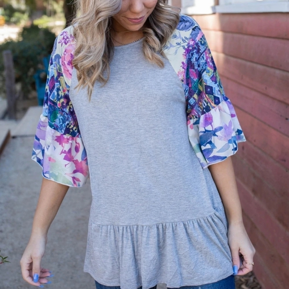 Egs by Eloges Women's Ruffle Sleeve Tunic